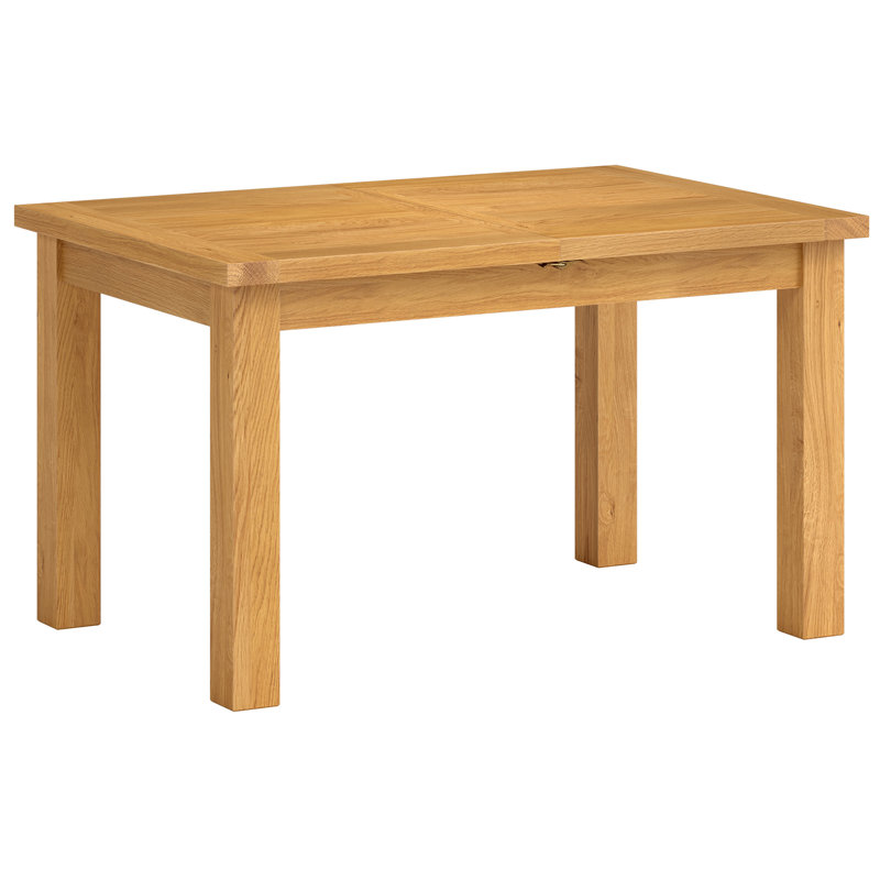 Dover Extendable Oak Rectangular Dining Table, H78 x L198 x W90cm