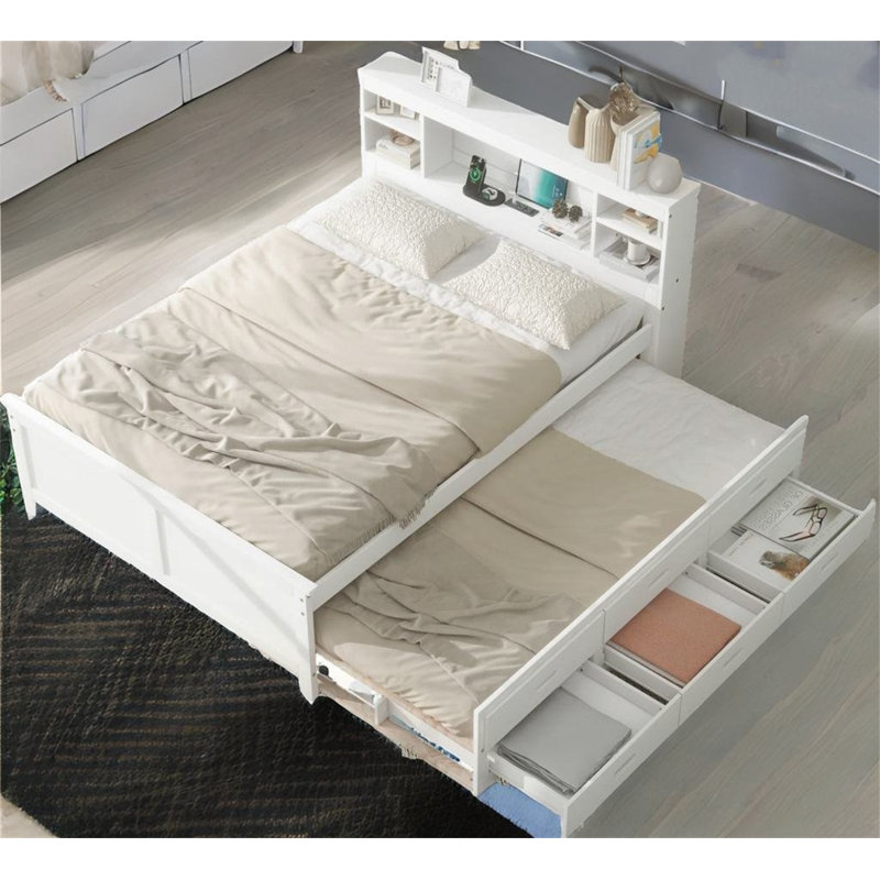Kirills Bookcase Bed, Full, White