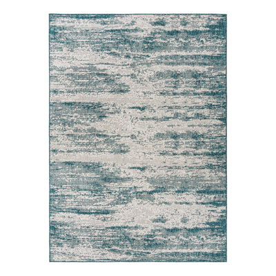 Teal_Unique Loom Cartago Outdoor Modern Rug