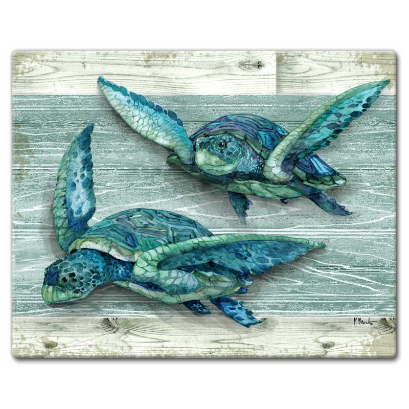 Planche à découper en verre trempé CounterArt Northpoint Turtles