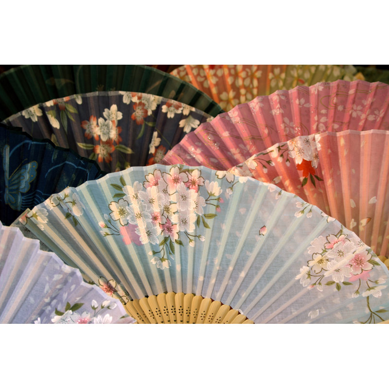 Oriental Fans by Luoman - Wrapped Canvas Print, 30cm H x 46cm W x 3.8cm D