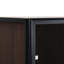 Vitrine moderne en verre trempé de 51,2 po de hauteur avec éclairage à DEL et cadre en métal pour salon, bureau et porte d'étude