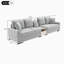 Canapé modulaire très grand rembourré avec accoudoirs de rangement et console centrale pour le salon-129493503-129493497