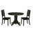 Gallatin Solid Wood Top Pedestal Dining Set-48903112-124434750
