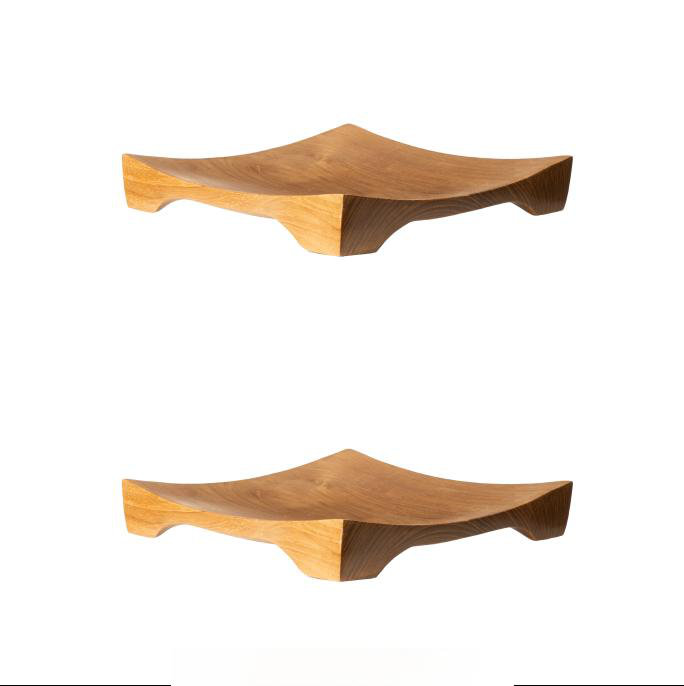 Ensemble de 2 assiettes empilables carrées Chuzara