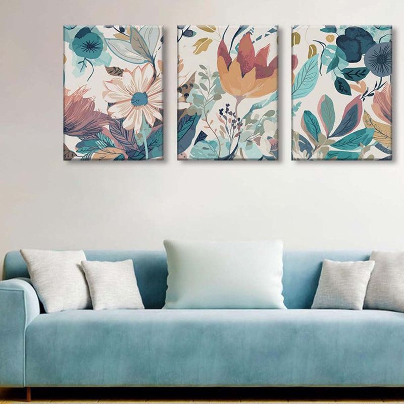 3 Piece Wrapped Canvas Print, 30 cm H x 40 cm W