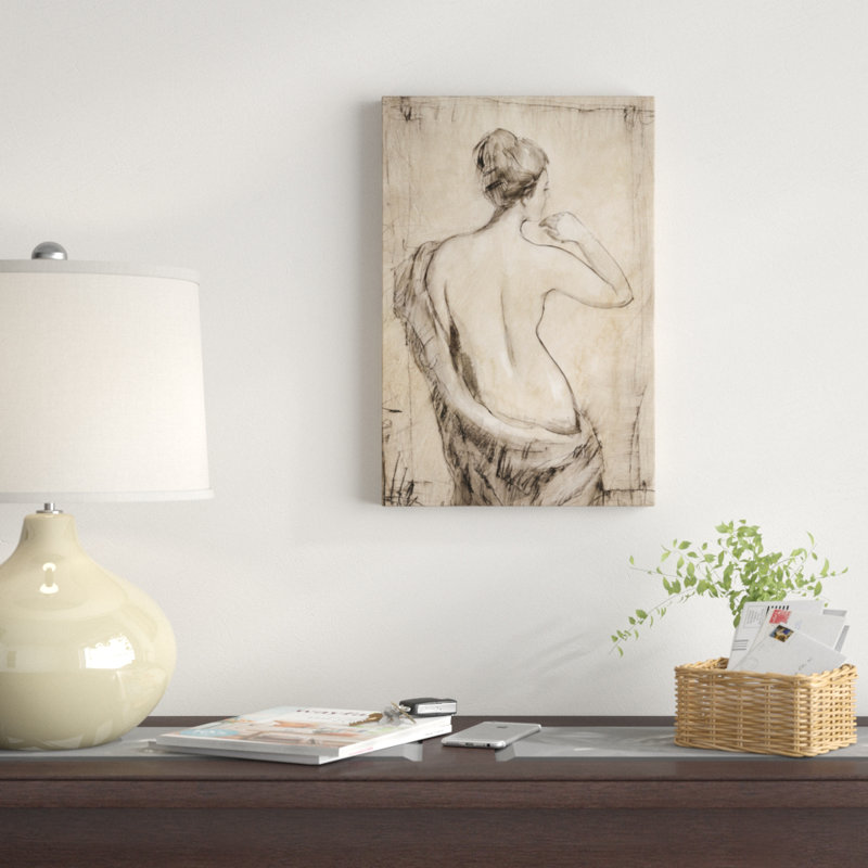 «Neutral Nude Study II», peinture sur toile, H 18 po x l 12 po, Toile tendue