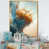 Toile avec cadre flottant or