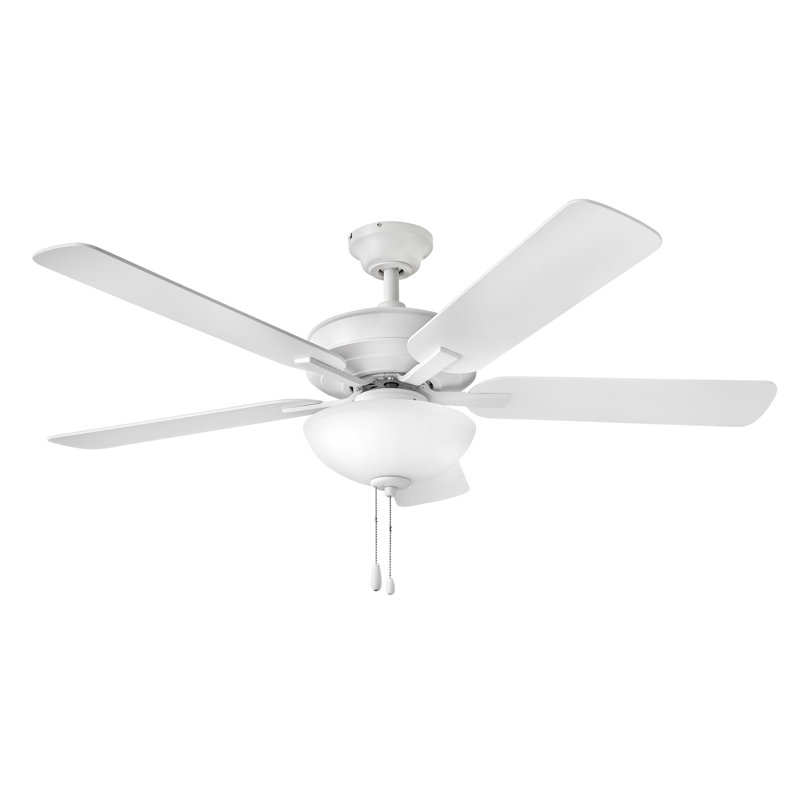 Metro Illuminated 52-in Ceiling Fan - Bulbs Included, Chalk White with Chalk White Blades