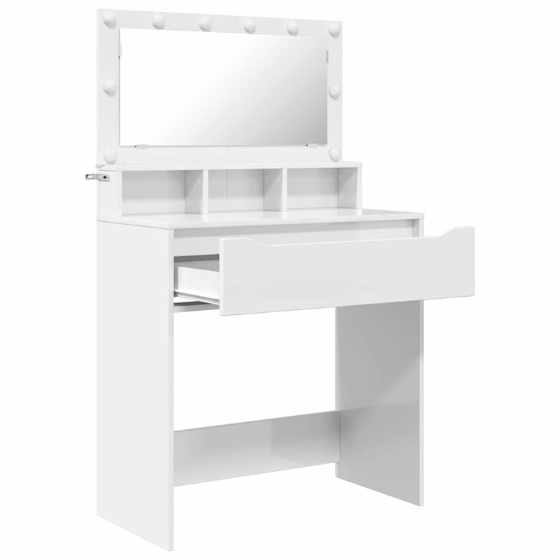Dressing Table, High Gloss White
