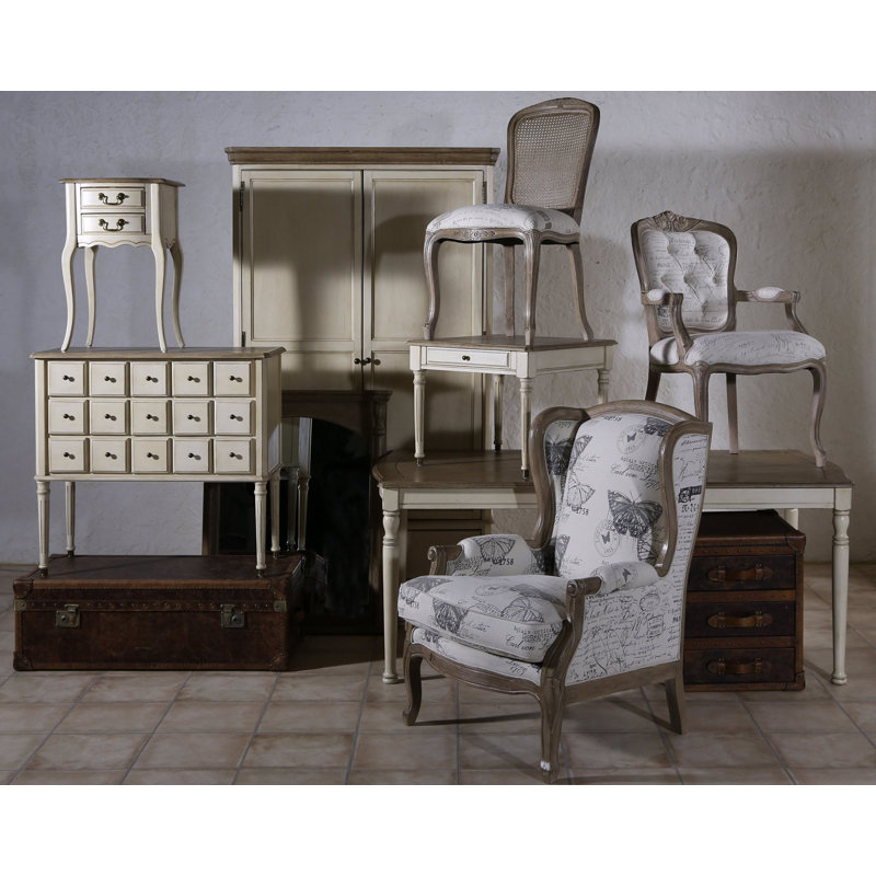 Allevard 34cm W Solid Wood Bedside Table
