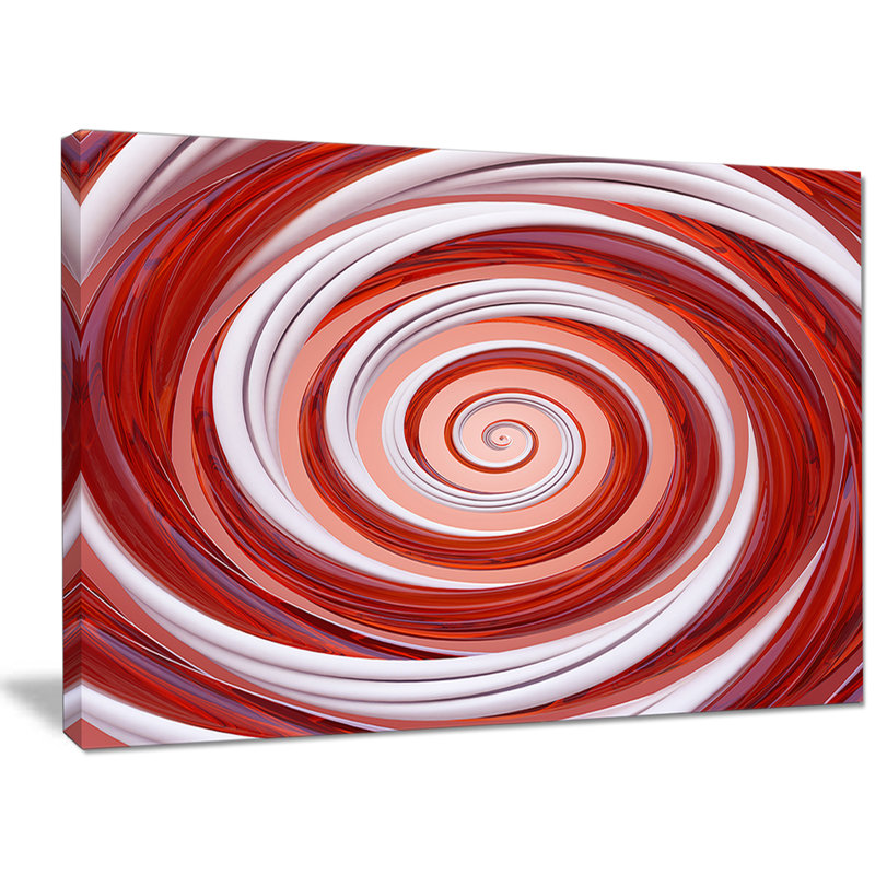 «Christmas Candy Cane Spiral», impression sur toile tendue, H 20 po x l 20 po x P 1 po
