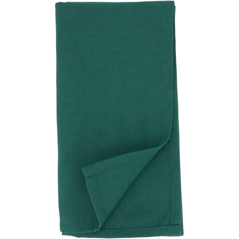 Polyester No Pattern Square Napkin, Jasper Green