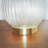 Zuly Round Ribbed Glass Table Lamp with Linen Shade