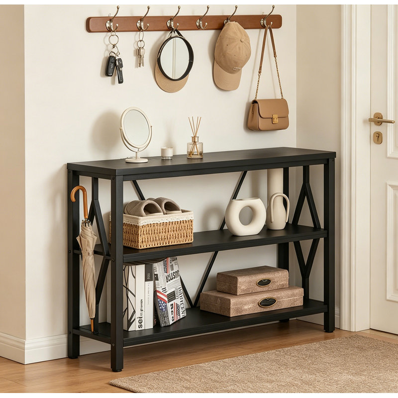 Tables de vestibule robustes Rustic, Noir