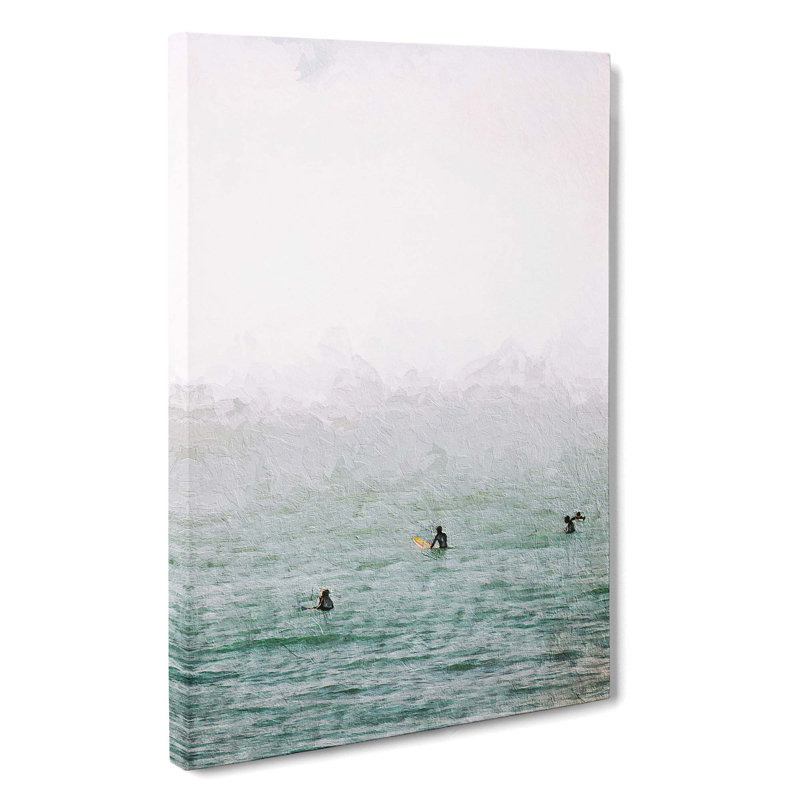 Surfers Waiting to Surf - Wrapped Canvas, 60cm H x 40cm W x 3cm D