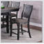 Ensemble de 2 chaises hautes rembourrées en tissu café foncé avec rembourrage moelleux et fabrication robuste pour un repas élégant