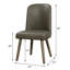 Chaise de salle à manger rembourrée Hennessy en chêne gris (ensemble de 2)