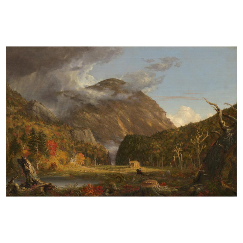 Une vue du col de la montagne appelé l'encoche des montagnes blanches (Crawford Notch) par Thomas Cole - Estampe numérique