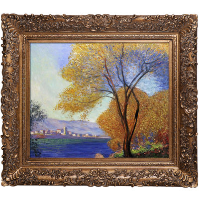 Antibes, vue de Salis, peinture à l'huile sur toile encadrée