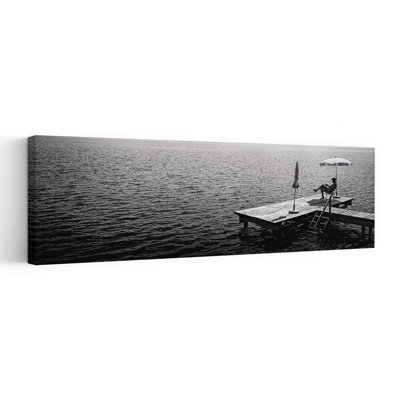 «Lake Day Relaxation Peaceful Serene Tranquil Summer», art mural