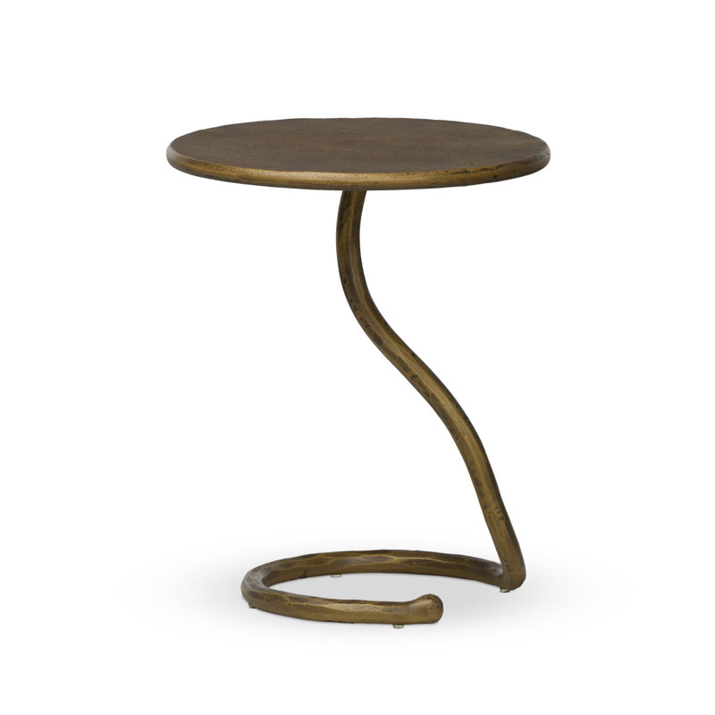 VERA End Table, Brass