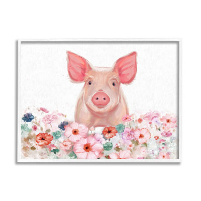 " Pastel Piglet & Florals " by Ziwei Li