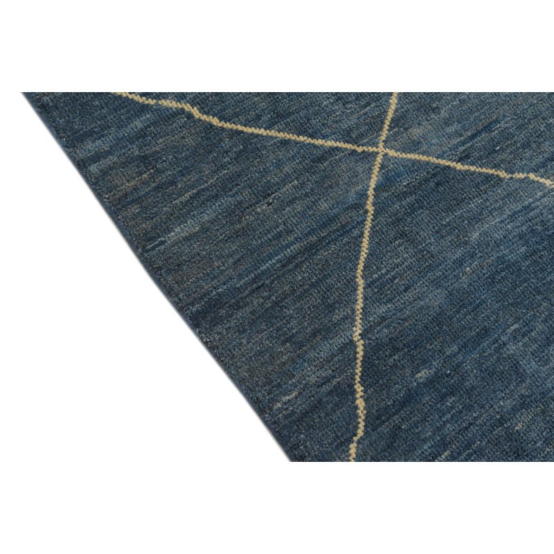 Tapis carré bleu marine Judy