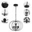 Lampe suspendue pliable en métal noir