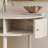 Artisan-Crafted Wave-Pattern Demi-Lune Console Table With Creamy White Finish,Unique Half Moon Design End Table With 2 Storage Drawers And Bottom Shelf For Living Room, Bedroom, Study, Hallway-122882826