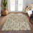 Washable Floral Indoor / Outdoor Rug-540707422