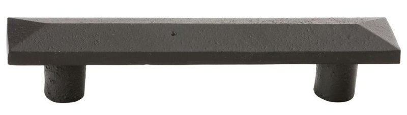 Pyramid 3 1/2" Center to Center Bar Pull, 6", Flat Black Bronze Patina