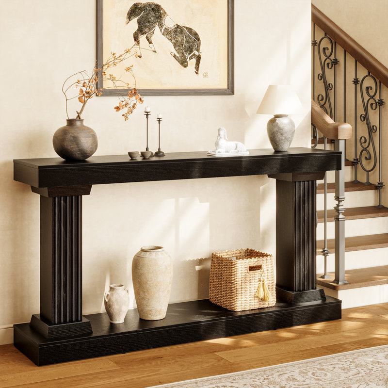 Table console 63 po, Noir