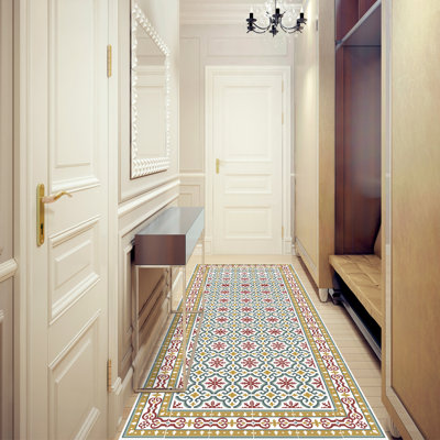 Auston Vinyl Machine Printed Area Rug