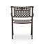 Chaise de patio en fonte d'aluminium, hauteur 80 cm, largeur 61 cm, profondeur 55 cm, couleur bronze, motif floral.