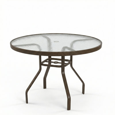 Glass 42" Round Dining Table