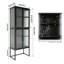 Vitrine haute avec tablettes réglables - H 65,46 po x l 23,61 po x P 14,22 po