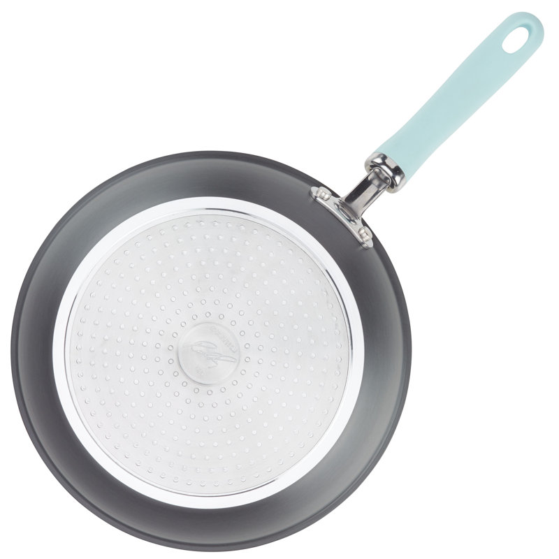 Create Delicious 11 - Piece Non-Stick Aluminum Cookware Set, Gray/Light Blue