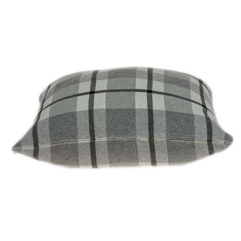20" X 7" X 20" Transitional Tan & Grey Cotton Pillow Cover With Poly Insert, Polyester/Polyfill