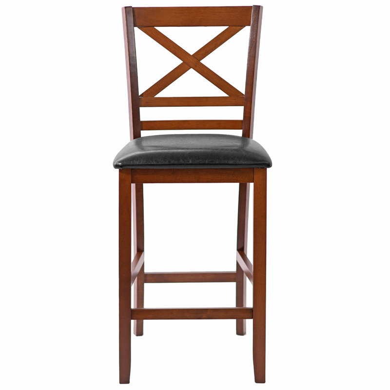 Tabouret de comptoir en bois massif de 25 po Covarrubias, 4