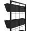 3 pots de fleurs muraux suspendus pour légumes, fleurs et herbes - 6 espaces intérieurs noirs auto-drainants avec