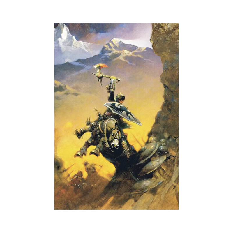" Eternal Champion " by Frank Frazetta, 12" H x 8" W x 0.75" D