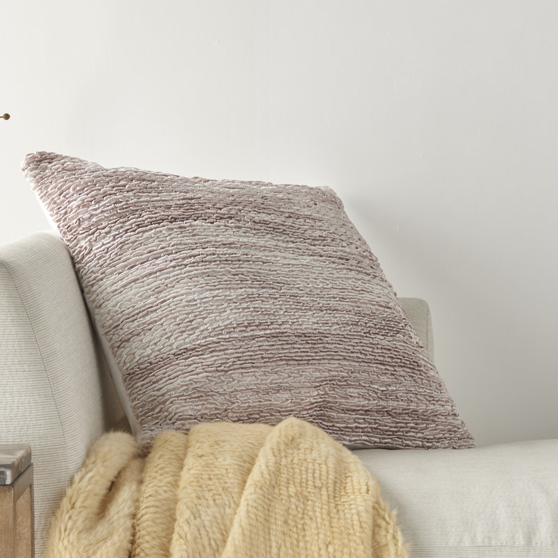  Square Pillow Cover & Insert, 26" x 26", Blush