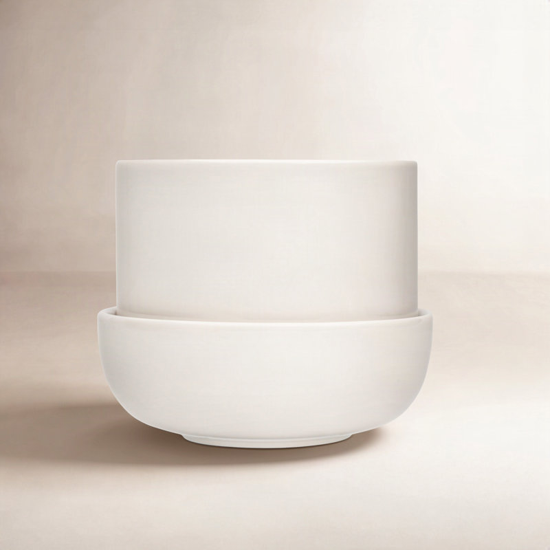 Nappula Ceramic Pot Planter, White