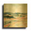 «Vermillion Landscape I» par Katrina Pete, art mural en métal doré, 24 po x 24 po-1397661336