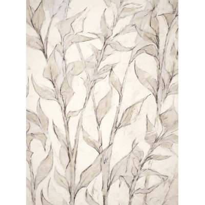 Feuilles grises - peinture sur toile tendue