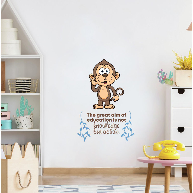 Décalcomanie murale en vinyle Great AIM Monkey, H 20 po x l 12 po