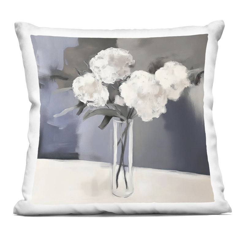 Coussin décoratif à motif de pétales doux par Mona Grace