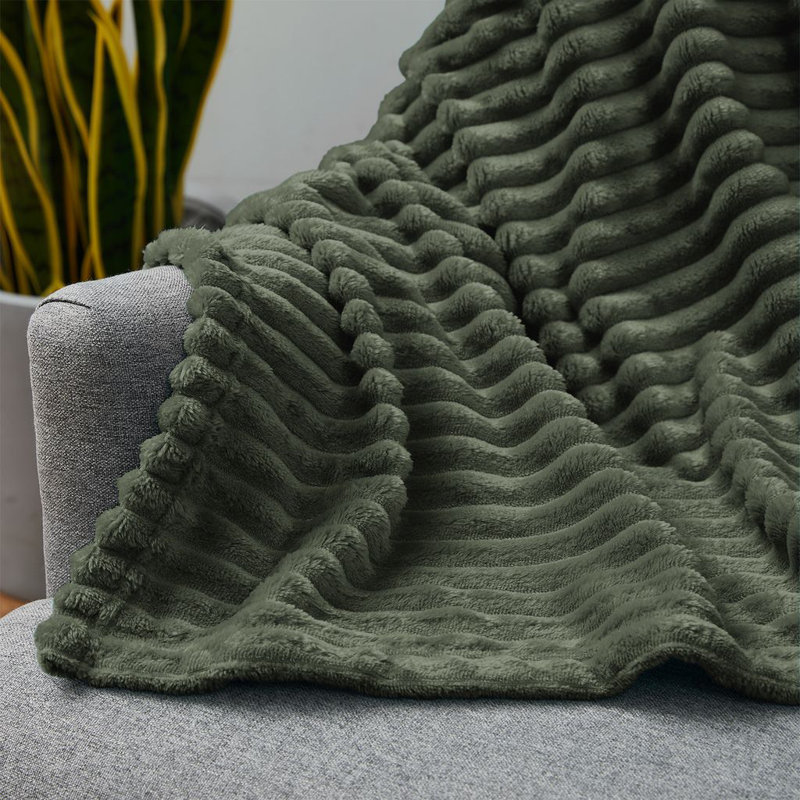 Silver Queen Size Plush Fleece Blanket