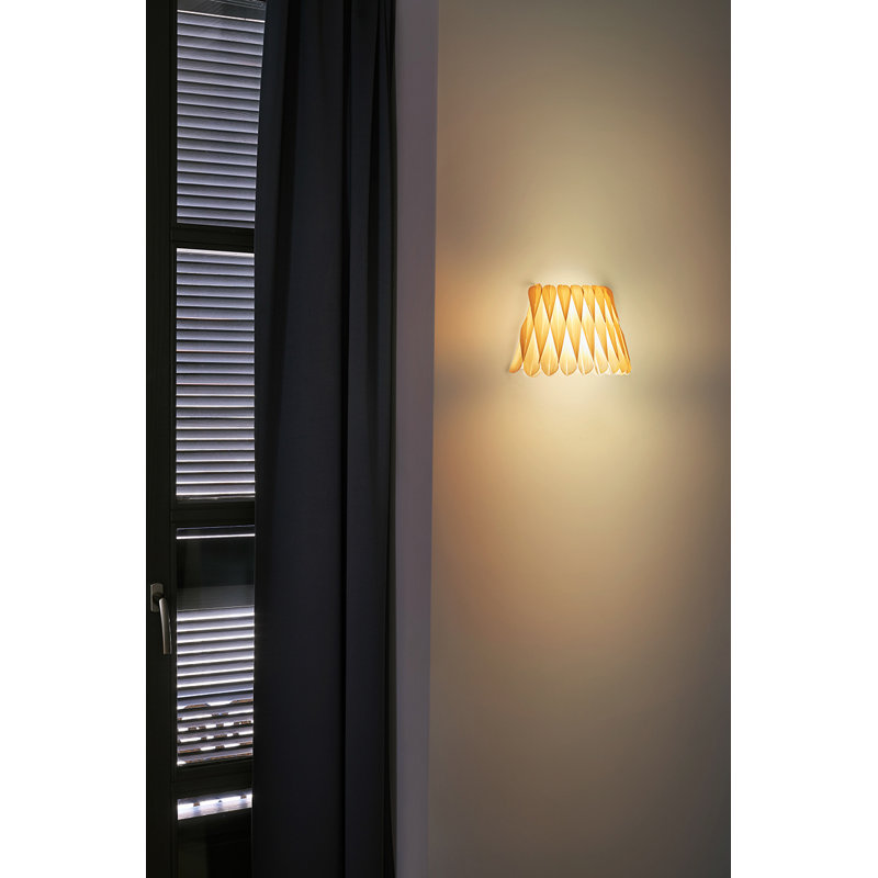 Lola 1 - Light Flush Mounted Sconce, Natural Beech